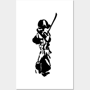 Kendo Fighter - Ink Figure LOGO Posters and Art